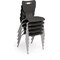 Mooreco Hierarchy School Chair, 4 Leg, 16" Chrome Frame, Black Armless Shell, PK5 53316-5-BLACK-NA-CH - alternate 2